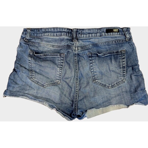 Distressed Denim Cutoff Shorts – Size 14 - Kut from the Kloth - Picture 2 of 4